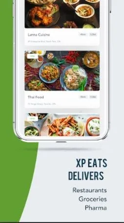 XP Eats restaurant and grocery discovery